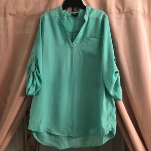 Turquoise Pocket Top